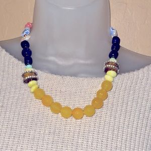 Nakamol colorful beaded necklace handcrafted unique semi-precious stones